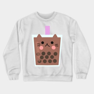 Cat Boba Tea Crewneck Sweatshirt